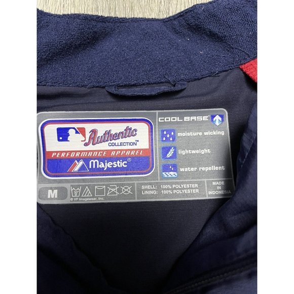 Boston Red Sox MLB Majestic Cool Base Pullover REMOVABLE Sleeves 1/4 Zip Medium - Picture 5 of 7